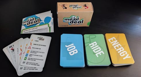 Photo of the Meal Deal card game. Attribution: Ben Kirman